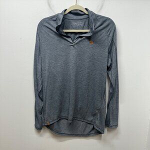 Tentree Mens Grey Long Sleeve Quarter-Zip Pullover Recycled Polyester & Tencel B